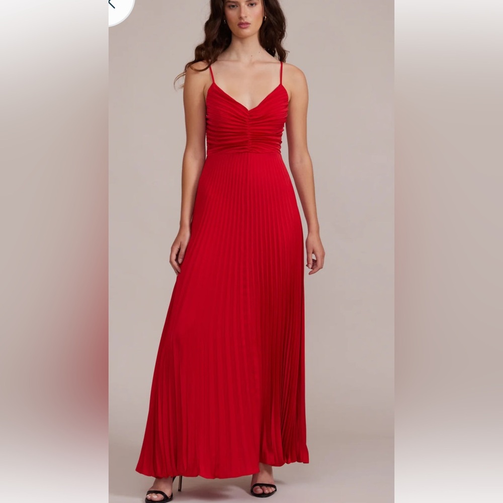 Lucy Paris Rose pleaded Red dress. Size M